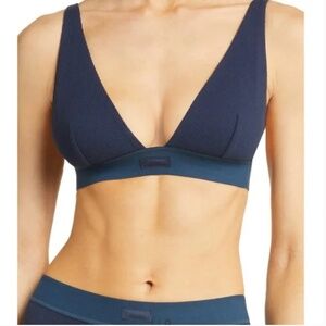 SKIMS Plunge Bralette Navy Blue Size Medium